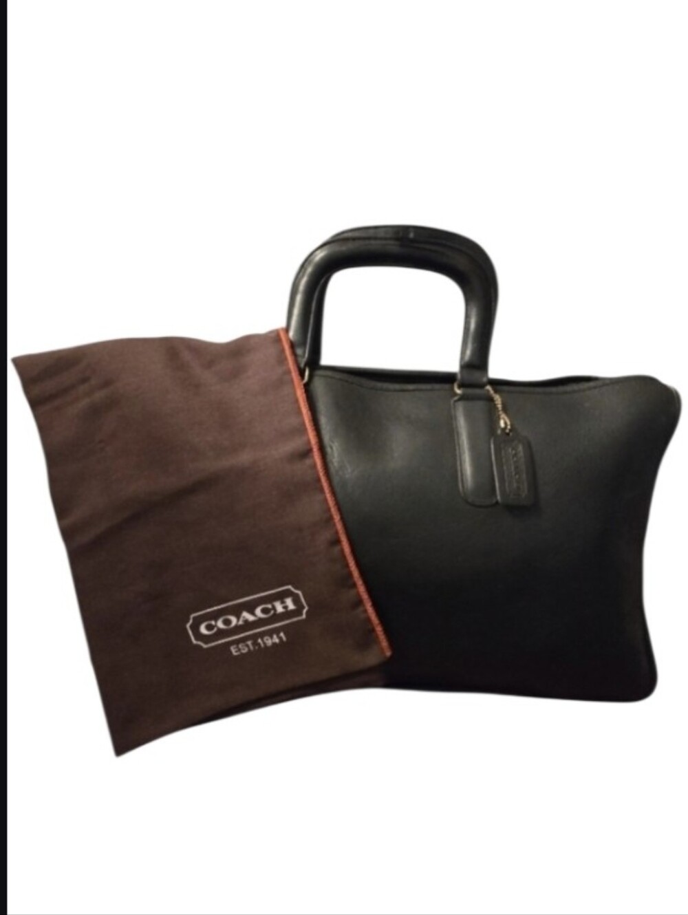 Coach Vintage 1980's Slim Satchel With Coach Dustbag In EUC